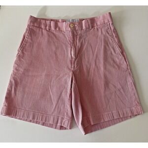 Southern Tide‎ Shorts Mens Size 32 Pink White Seersucker Skipjack Preppy Chino